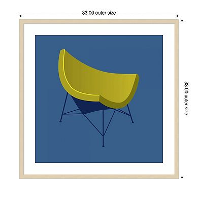Mid Century Chair I by PI Gallerie Wood Framed Wall Art Print