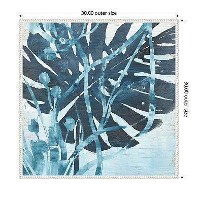 Water Palms I by June Erica Vess Framed Canvas Wall Art Print