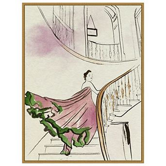 Back Glance I by Melissa W Framed Canvas Wall Art Print