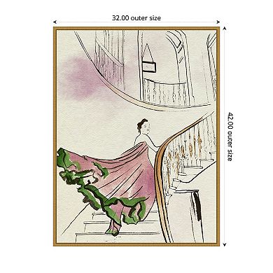 Back Glance I by Melissa W Framed Canvas Wall Art Print