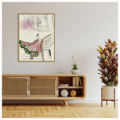 Back Glance I by Melissa W Framed Canvas Wall Art Print