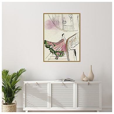 Back Glance I by Melissa W Framed Canvas Wall Art Print