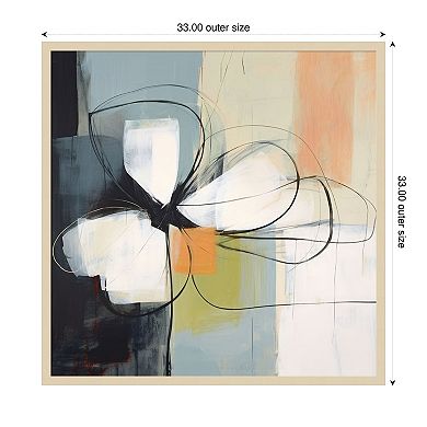 Floral Abstraction Serenity I by Irena Orlov Wood Framed Wall Art Print