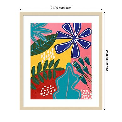 Bold Tropica II by Regina Moore Wood Framed Wall Art Print