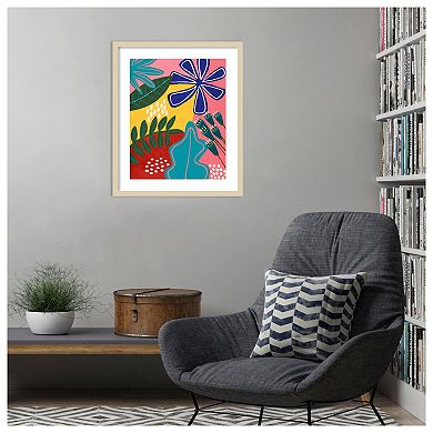 Bold Tropica II by Regina Moore Wood Framed Wall Art Print
