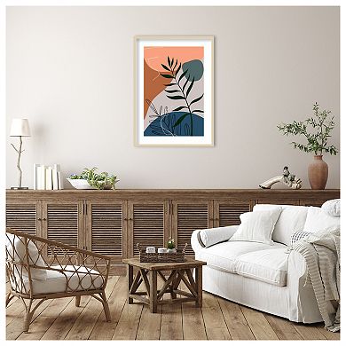 Boho Leaves I by Arctic Frame Wood Framed Wall Art Print