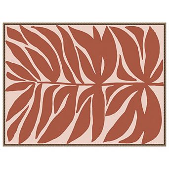 Terra Cotta Block Palms II by June Erica Vess Framed Canvas Wall Art Print