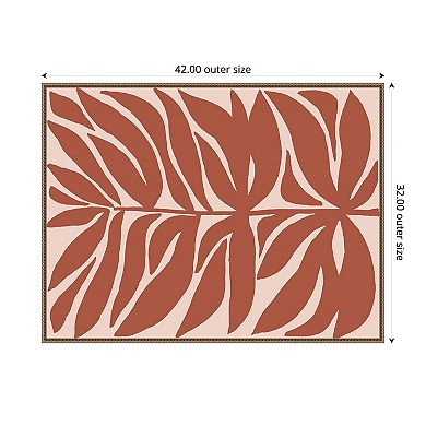 Terra Cotta Block Palms II by June Erica Vess Framed Canvas Wall Art Print