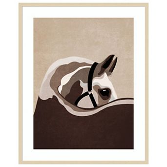 Horse 02 by Emel Tunaboylu Wood Framed Wall Art Print