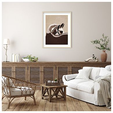 Horse 02 by Emel Tunaboylu Wood Framed Wall Art Print
