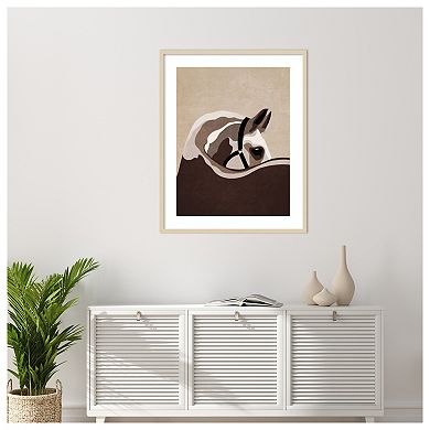 Horse 02 by Emel Tunaboylu Wood Framed Wall Art Print