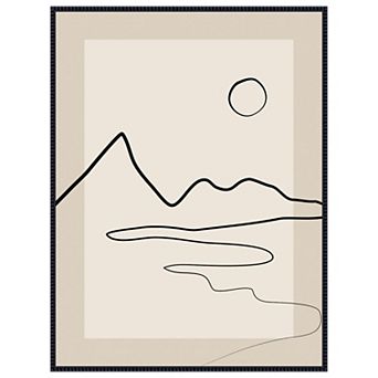 Line Art 2 by Elena Ristova Framed Canvas Wall Art Print