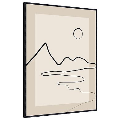 Line Art 2 by Elena Ristova Framed Canvas Wall Art Print