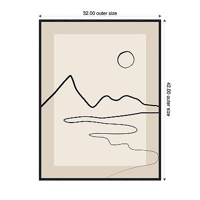 Line Art 2 by Elena Ristova Framed Canvas Wall Art Print