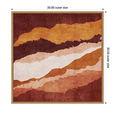 Cracked Earthen Layers 2 by Emel Tunaboylu Framed Canvas Wall Art Print