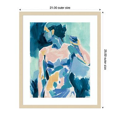 Loose Expressive Figure II by Victoria Barnes Wood Framed Wall Art Print