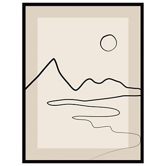 Line Art 2 by Elena Ristova Wood Framed Wall Art Print