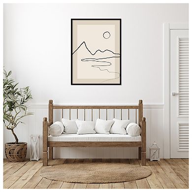 Line Art 2 by Elena Ristova Wood Framed Wall Art Print