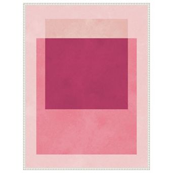 Overlapping geometry 12 by Vitor Costa Framed Canvas Wall Art Print