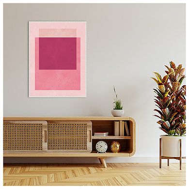 Overlapping geometry 12 by Vitor Costa Framed Canvas Wall Art Print