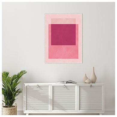 Overlapping geometry 12 by Vitor Costa Framed Canvas Wall Art Print