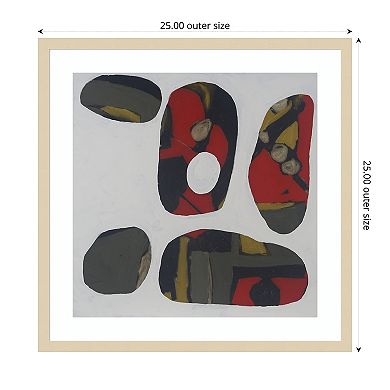 Painted Stones II by Erin McGee Ferrell Wood Framed Wall Art Print