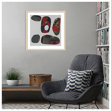 Painted Stones II by Erin McGee Ferrell Wood Framed Wall Art Print