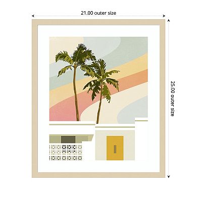 Palm Springs Paradise I by Victoria Barnes Wood Framed Wall Art Print