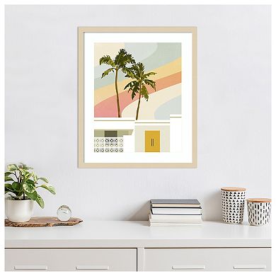 Palm Springs Paradise I by Victoria Barnes Wood Framed Wall Art Print