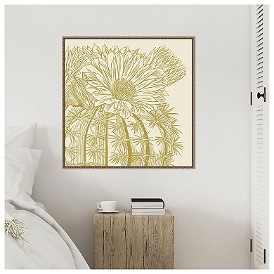 Graphic Cactus Bloom II by Melissa W Framed Canvas Wall Art Print