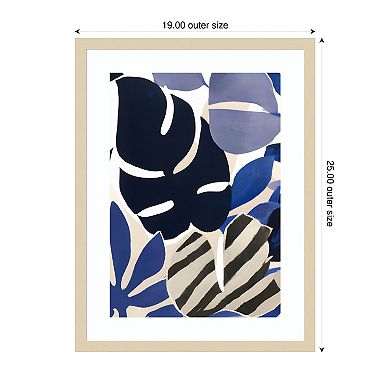 The Blues by Merel Takken Wood Framed Wall Art Print