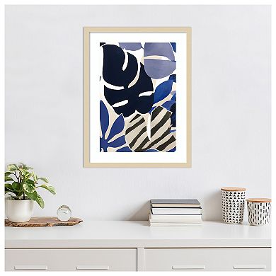 The Blues by Merel Takken Wood Framed Wall Art Print
