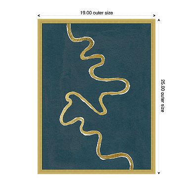 Oxbow III by Michael Willett Wood Framed Wall Art Print
