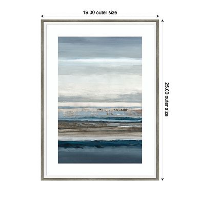 Shoreline Echoes by Hannah Dawson Wood Framed Wall Art Print