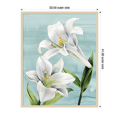 Peaceful Lilies I by Grace Popp Wood Framed Wall Art Print