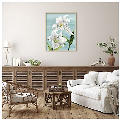 Peaceful Lilies I by Grace Popp Wood Framed Wall Art Print