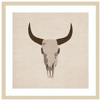 Skull by Emel Tunaboylu Wood Framed Wall Art Print