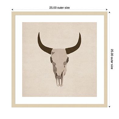 Skull by Emel Tunaboylu Wood Framed Wall Art Print