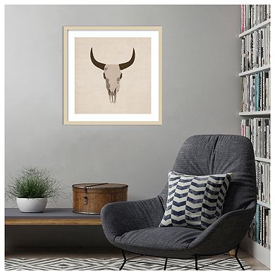 Skull by Emel Tunaboylu Wood Framed Wall Art Print