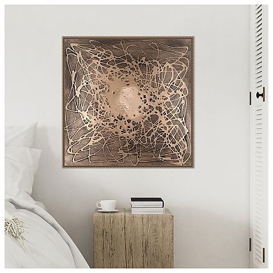 Neuron in Champagne by Michael Willett Framed Canvas Wall Art Print