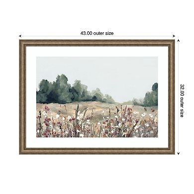 Muted Meadows by Hannah Dawson Wood Framed Wall Art Print
