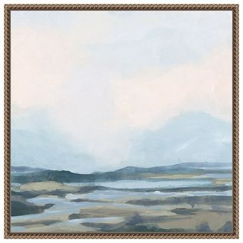 Blue Shoals I by June Erica Vess Framed Canvas Wall Art Print