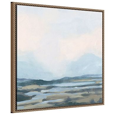 Blue Shoals I by June Erica Vess Framed Canvas Wall Art Print