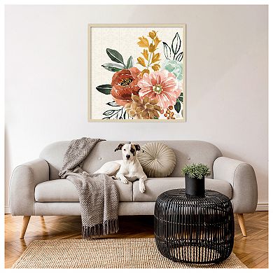 Chic Flowers by Dina June Wood Framed Wall Art Print