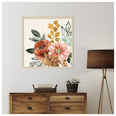 Chic Flowers by Dina June Wood Framed Wall Art Print