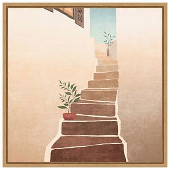 Morocco Stairs by Emel Tunaboylu Framed Canvas Wall Art Print