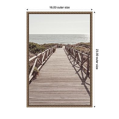 Beach 003 by Pictufy Studio III Framed Canvas Wall Art Print