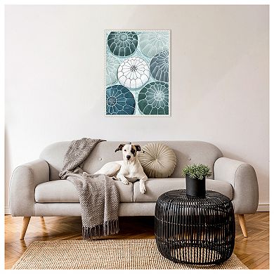 Moroccan Street Poufs by Yvette St. Framed Canvas Wall Art Print