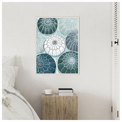 Moroccan Street Poufs by Yvette St. Framed Canvas Wall Art Print