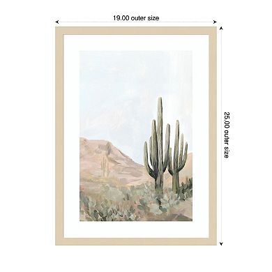 Desert Tranquility by Hannah Dawson Wood Framed Wall Art Print